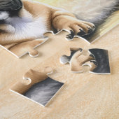 Französischer Bulldog Hund Festive Welpe Weihnacht Puzzle (Seite)