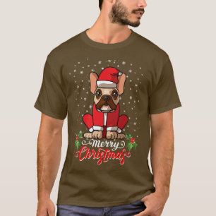 Französischer Bulldog Hund Griechen Frohe Weihnach T-Shirt