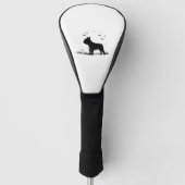 Französischer Bulldog-Hund - Halloween-Silhouette Golf Headcover (Vorderseite)