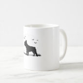 Französischer Bulldog-Hund - Halloween-Silhouette Kaffeetasse (VorderseiteRechts)