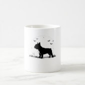 Französischer Bulldog-Hund - Halloween-Silhouette Kaffeetasse (Mittel)