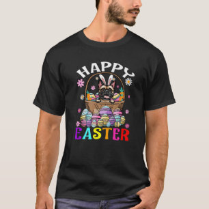 Französischer Bulldog Hund Happy Oster Bunny Eggs  T-Shirt