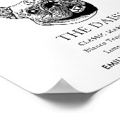 Französischer Bulldog Hund Hochzeit Signature Drin Poster (Ecke)