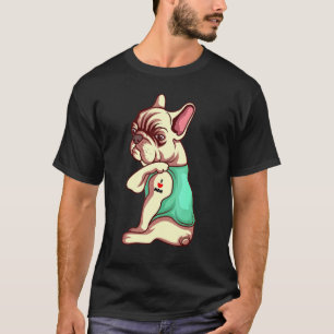 Französischer Bulldog Hund I Liebe Mama Tattoo T-Shirt