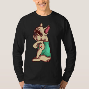 Französischer Bulldog Hund I Liebe Mama Tattoo T-Shirt