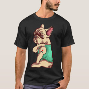 Französischer Bulldog Hund I Liebe Mama Tattoo T-Shirt