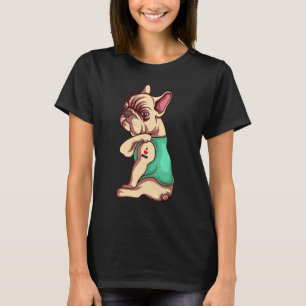 Französischer Bulldog Hund I Liebe Mama Tattoo T-Shirt