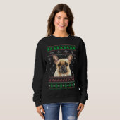Französischer Bulldog Hund Lover Ugly Christmas Sw Sweatshirt (Vorne ganz)