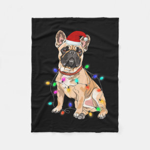 Französischer Bulldog Hund Lover Weihnachtsbaum Li Fleecedecke