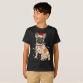 Französischer Bulldog Hund Lover Weihnachtsbaum Li T-Shirt (Vorne ganz)