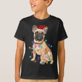 Französischer Bulldog Hund Lover Weihnachtsbaum Li T-Shirt (Vorderseite)