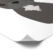 Französischer Bulldog Hund mit Blume Crown Kids Po Poster (Ecke)