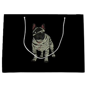 Französischer Bulldog-Hund Mummy Halloween-Geschen Große Geschenktüte