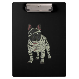 Französischer Bulldog-Hund Mummy Halloween-Geschen Klemmbrett