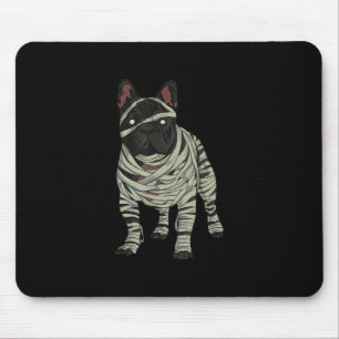 Französischer Bulldog Hund Mummy Halloween Kostüm  Mousepad