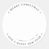 Französischer Bulldog Hund Niedlich Welpe Frohe We Runder Aufkleber (Vorderseite)