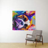 Französischer Bulldog Hund Niedliches liebenswerte Wandteppich (Beispiel (Horizontal))