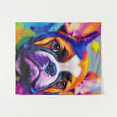 Französischer Bulldog Hund Niedliches liebenswerte Wandteppich (Vorderseite (Horizontal))