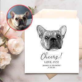 Französischer Bulldog Hund Personalisiert Cheers Serviette