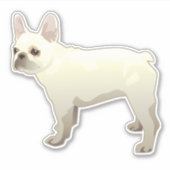 Französischer Bulldog Hund Rasse Side View Silhoue Aufkleber (Vorderseite)