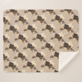 Französischer Bulldog-Hund Sherpa Blanket Sherpadecke (Vorderseite (Horizontal))