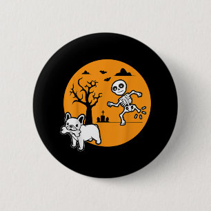 Französischer Bulldog-Hund Skeletthandschuh Button