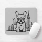 Französischer Bulldog-Hund-Tier-Welt-Furcht-Freund Mousepad (Mit Mouse)