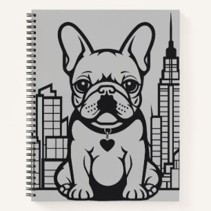Französischer Bulldog-Hund-Tier-Welt-Furcht-Freund Notizblock