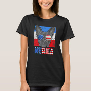 Französischer Bulldog Hund USA 4. Juli Amerikanisc T-Shirt