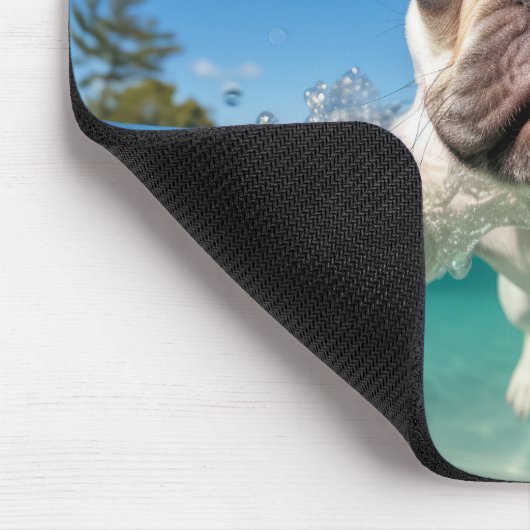 Französischer Bulldog-Hunde-Tierspass Mousepad (Ecke)