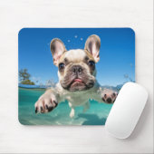 Französischer Bulldog-Hunde-Tierspass Mousepad (Mit Mouse)