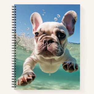 Französischer Bulldog-Hunde-Tierspass Notizblock