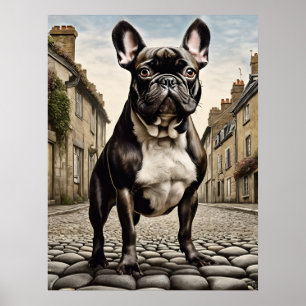Französischer Bulldog - Hundekunstdruck Poster
