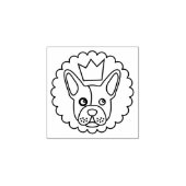 Französischer Bulldog-Hundeschlitten-Walker-Logo-K Gummistempel (Prägung)