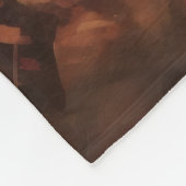 Französischer Bulldog im Herbst Leaves Fall Inspir Fleecedecke (Ecke)