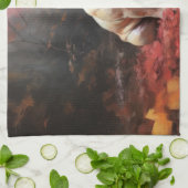 Französischer Bulldog im Herbst Leaves Fall Inspir Geschirrtuch (Gefaltet)