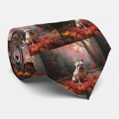 Französischer Bulldog im Herbst Leaves Fall Inspir Krawatte (Gerollt)