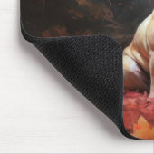 Französischer Bulldog im Herbst Leaves Fall Inspir Mousepad (Ecke)