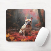 Französischer Bulldog im Herbst Leaves Fall Inspir Mousepad (Mit Mouse)
