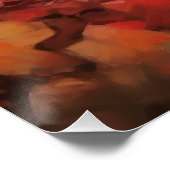 Französischer Bulldog im Herbst Leaves Fall Inspir Poster (Ecke)