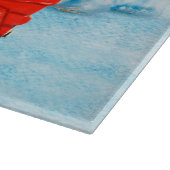 Französischer Bulldog in Christmas Delivery Truck  Schneidebrett (Ecke)