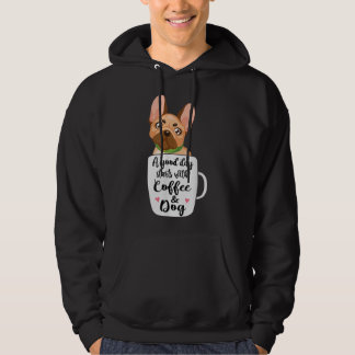 Französischer Bulldog in einer Kaffeetasse Mutter Hoodie