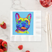 Französischer Bulldog in Farbe Serviette (Beispiel)