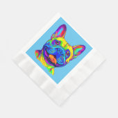 Französischer Bulldog in Farbe Serviette (Ecke)