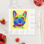 Französischer Bulldog in Farbe Serviette (Beispiel)