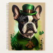 Französischer Bulldog in St. Patrick's Day Dress Planer (Vorderseite)