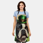 Französischer Bulldog in St. Patrick's Day Dress Schürze (Getragen)