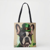 Französischer Bulldog in St. Patrick's Day Dress Tasche (Vorderseite)