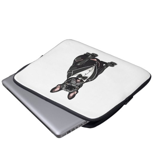 Französischer Bulldog in Tuxedo Laptopschutzhülle (Vorne Knopf)