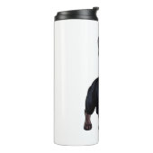 Französischer Bulldog in Tuxedo mit Brille Thermosbecher (Nach links gedreht)